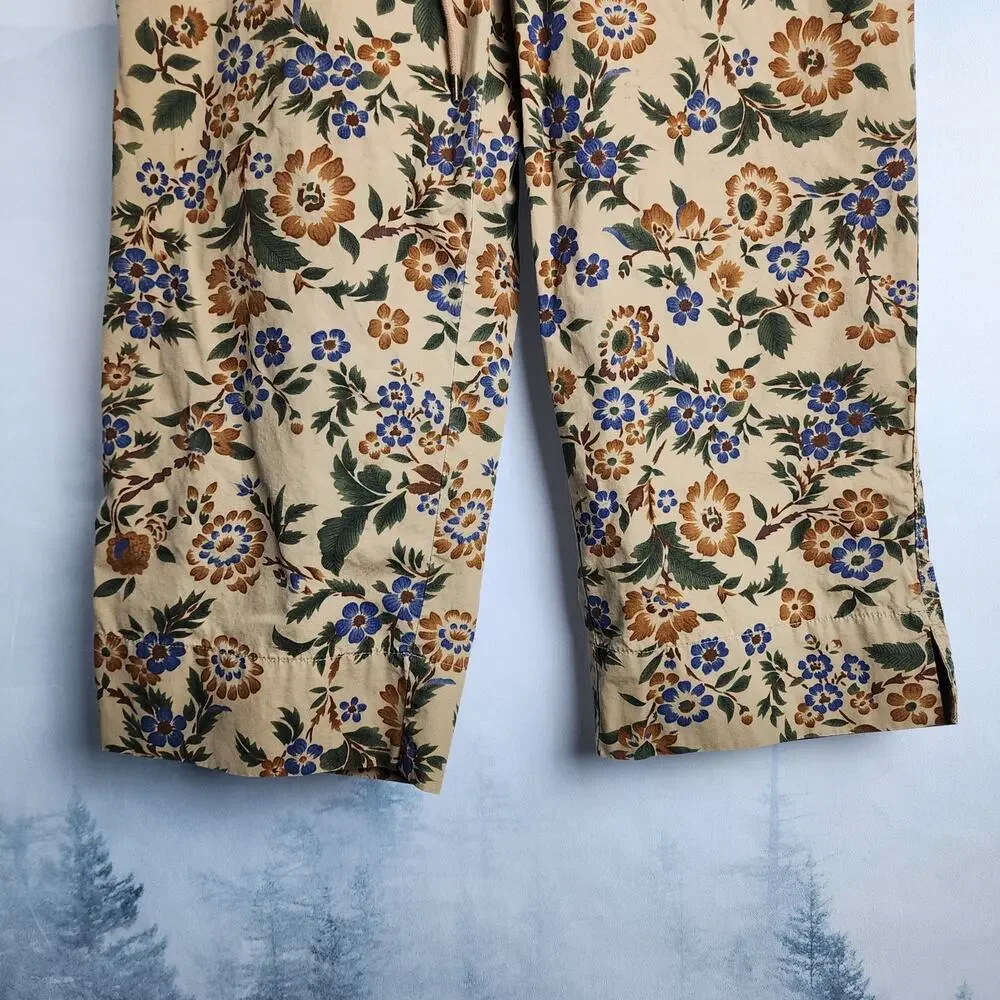 Vintage Lauren Ralph Lauren Floral Print Cropped Capri Pants | Women's 8